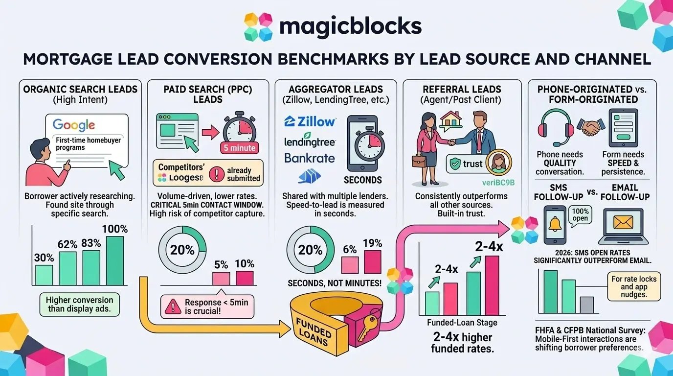 Mortgage Lead Conversion Benchmarks by Lead Source and Channel