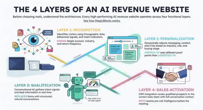 4 Functional Layers of an AI Revenue Website