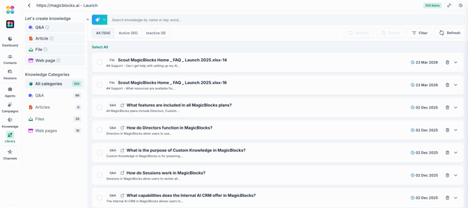 MagicBlocks AI Sales Agents priority knowledge